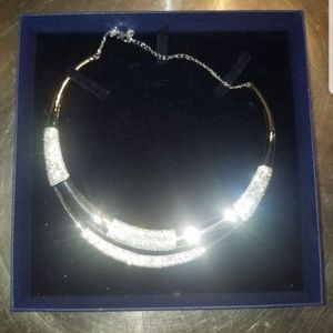 Swarovski Crystal Wide Choker Rhodium